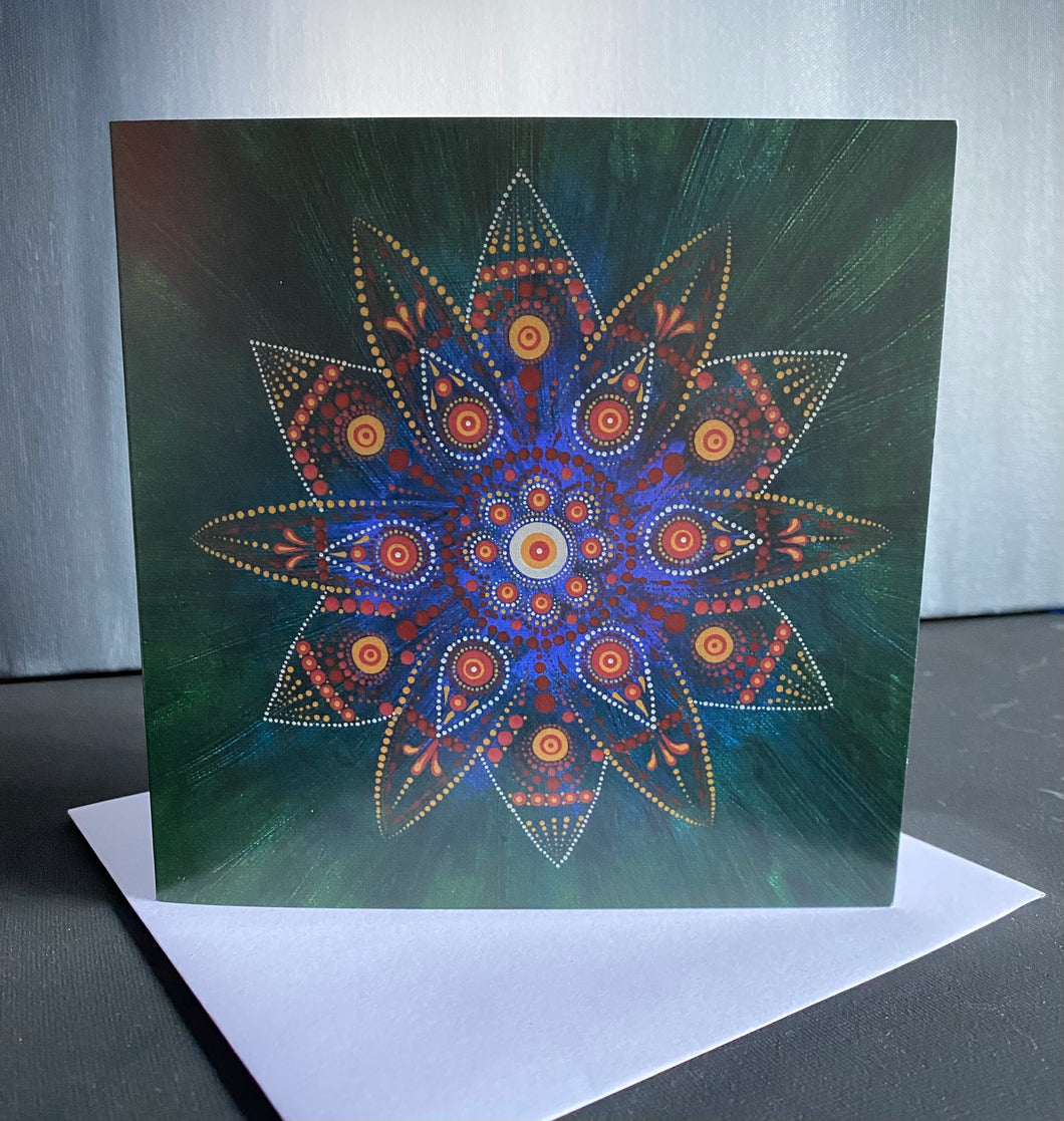 Aztec Flower Greeting Card