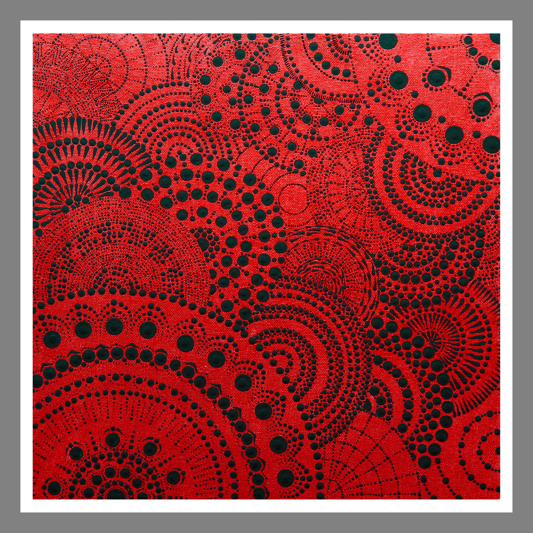 Shimmering Reflections Paper Print - Red