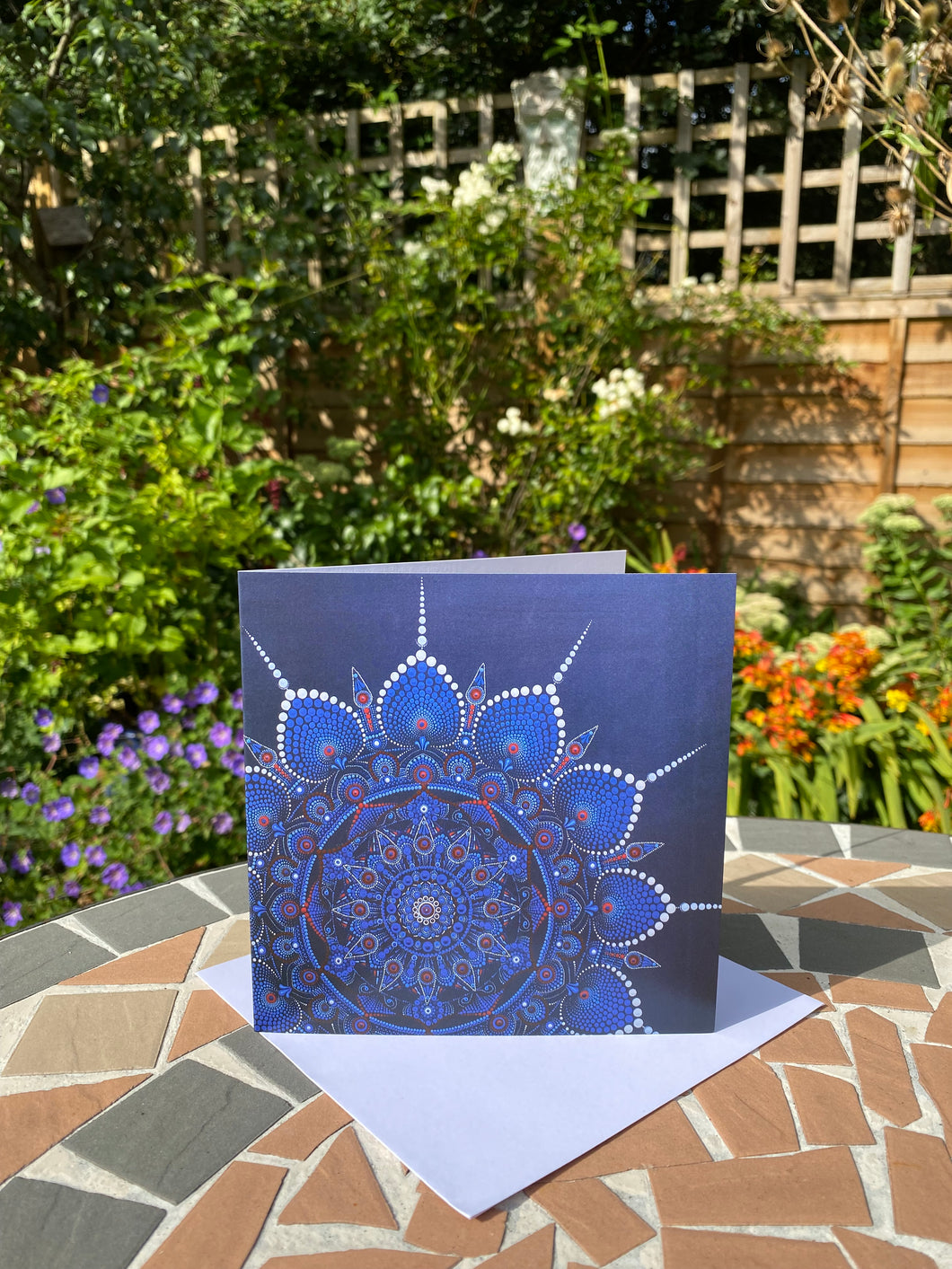 Blue Lotus Greeting Card