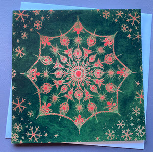 Forest Snowflake Christmas Card