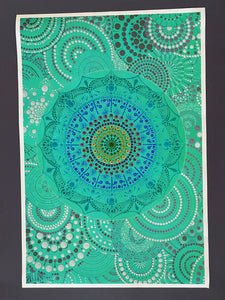 Mint Mandala in High Quality Paper Print