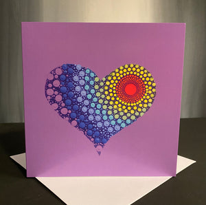 Lilac Love Heart Card