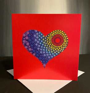 Red Love Heart Card