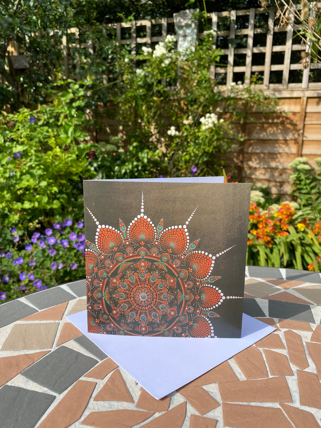 Orange Lotus Greeting Card