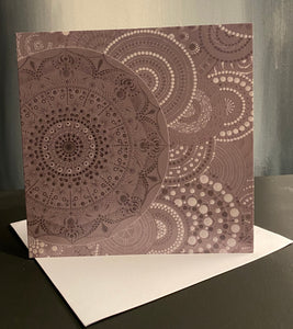 Grey Mandala Greeting Card