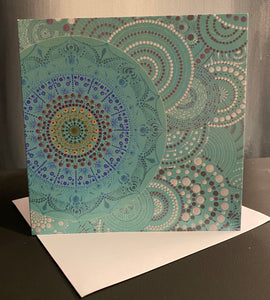 Mint Mandala Greeting Card