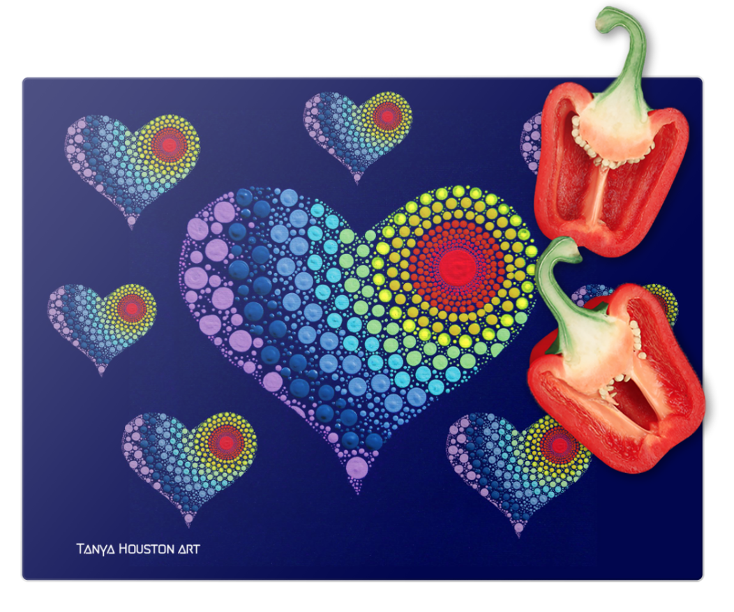 Glass Chopping Board - Love You