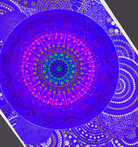 Blue Mandala in High Quality Paper Print