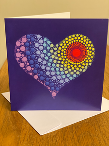 Love Heart greetings card, blank inside for your own message